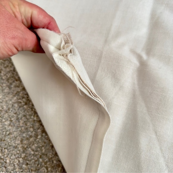 IVORY BEIGE 20x20 LINEN Decorative Accent Pillow Cover 2 Pc Set Modern Farmhouse - Picture 13 of 15